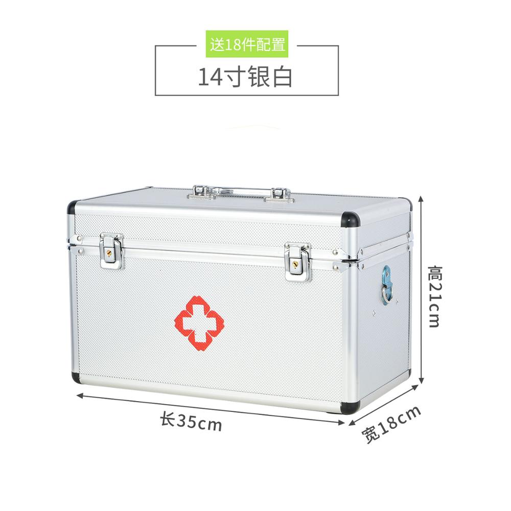 First Aid Box, Doctor Medicine Multi-Layer Family Medicine Home Health Box with Lock, Corner Bracket: 14 IN W Ord Brkt