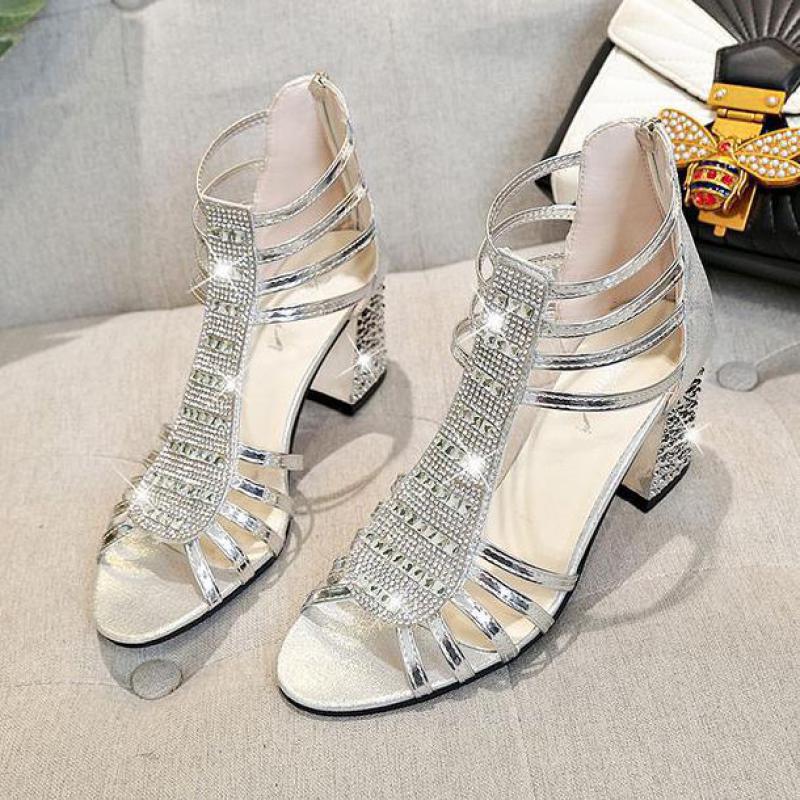 Chaussures de mariage à bout ouvert pour femmes, – Grandado