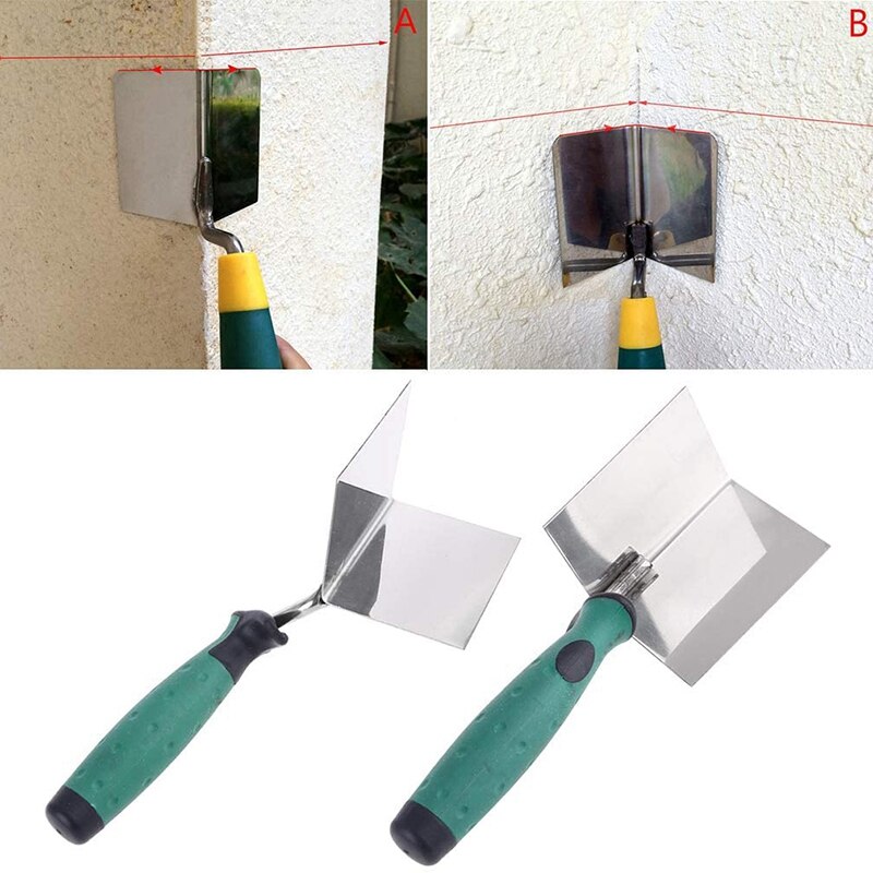 Drywall Inside &amp; Outside Corner Tool Flexes 90 Degree Corner Mudding Finish Tool Corner Trowel Ergonomic Grip Tool