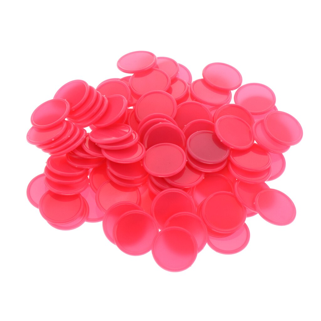 Jeu de Mini jetons de Poker, jeu de 100 jetons, 1 pouce, en plastique, comptage, comptage, apprentissage