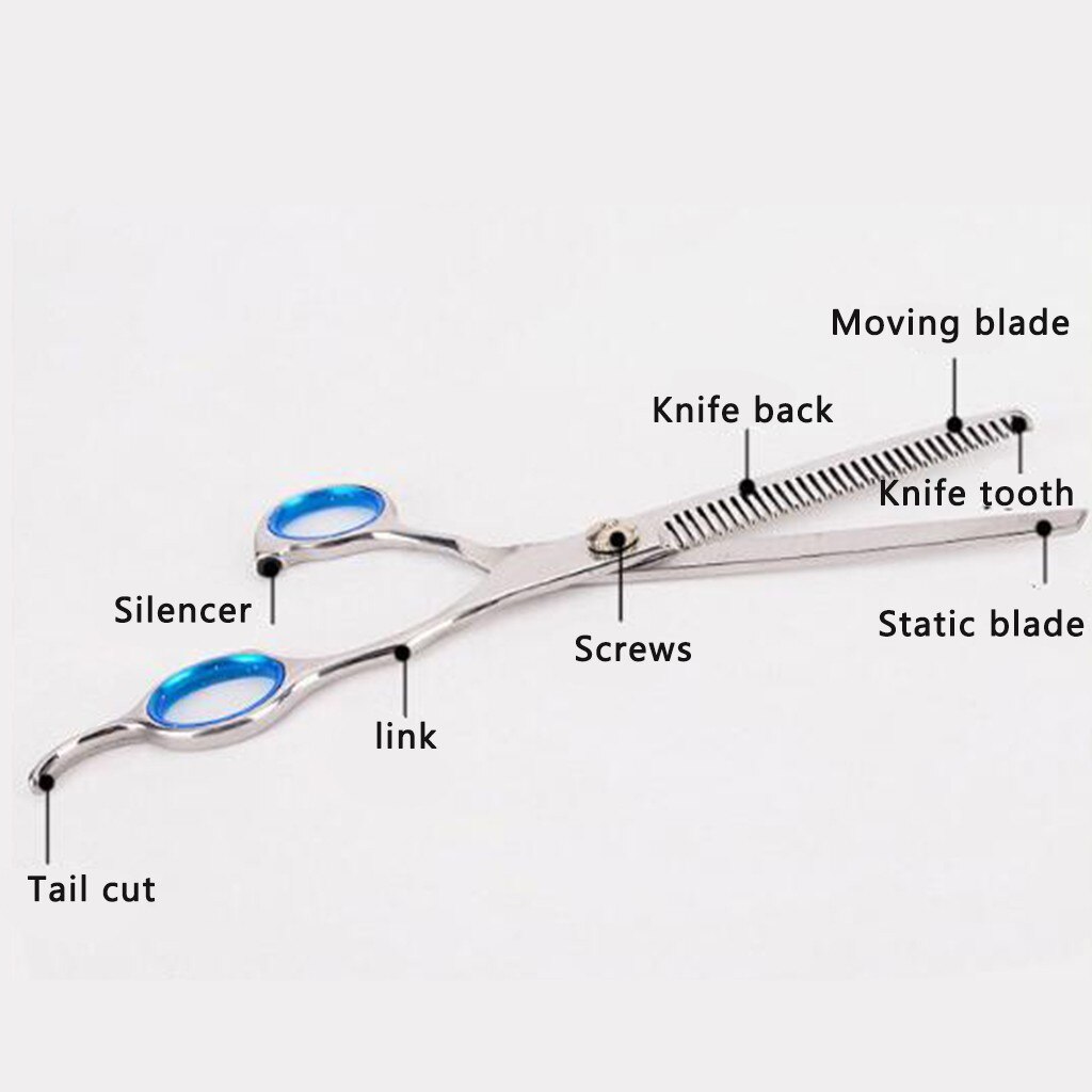 4 #5 Pcs Huisdier Schaar Set Roestvrij Staal Dunner Shear Grooming Kam Gebogen Scharen Kat Hond Snijden Dunner Voor groomer