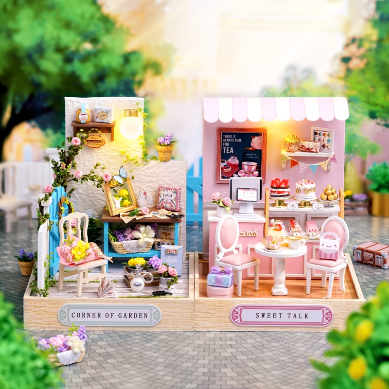 CUTEBEE Doll House Miniature DIY Dollhouse with Wooden House Furniture Toys for Children Birthday Z07