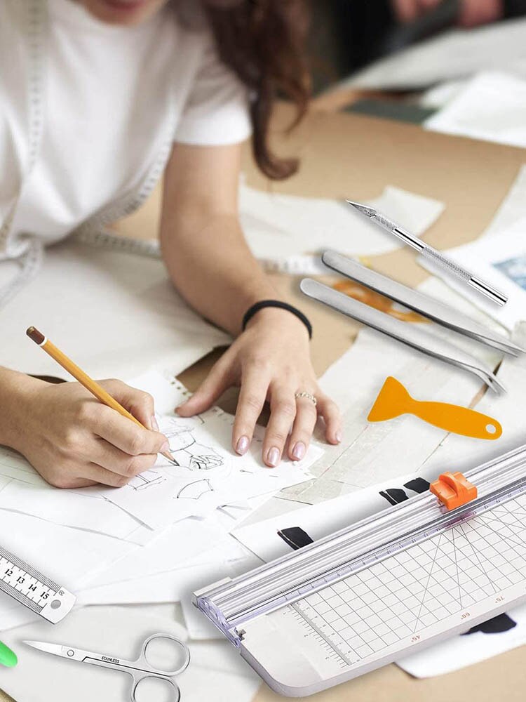 12Pcs/set Craft Vinyl Weeding Tool Set Basic Vinyl Tool Kit Suitable for Contour Relief Lettering DIY Crafts