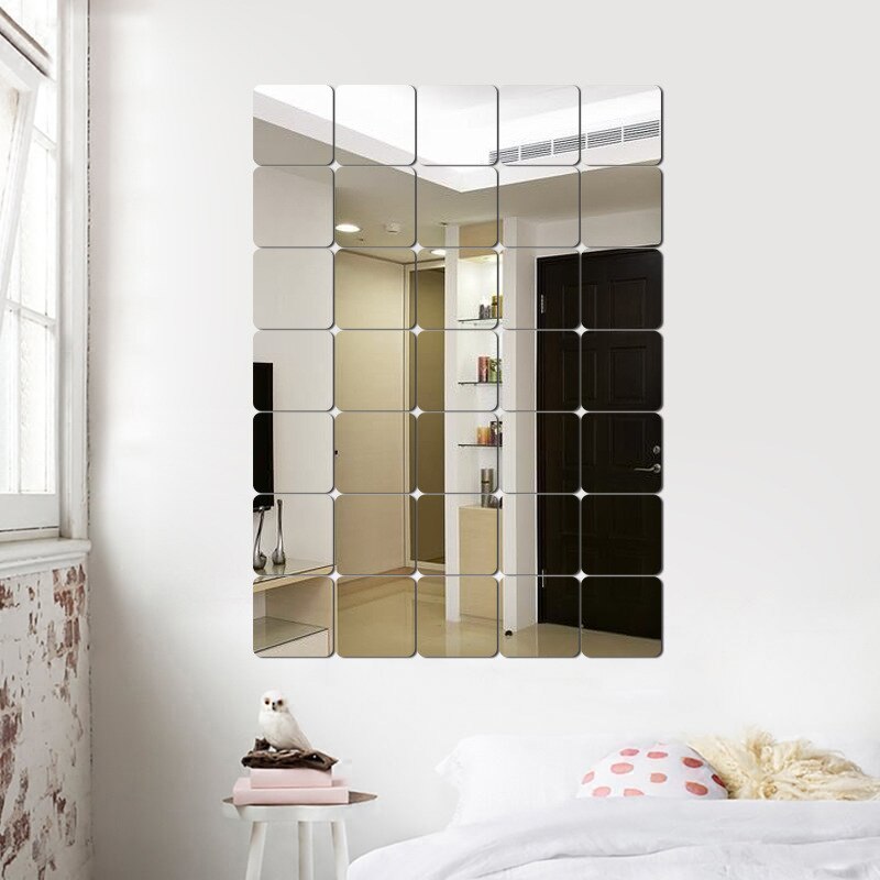 Muurstickers DIY Stickers 12 stuks 3D Spiegel Zeshoek Honingraat Goud/Zilver/Zwart Muursticker Verwijderbare Acryl Muurstickers Decal Kamer Decoratie