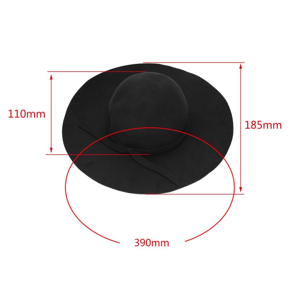 Soft Women Vintage Retro Wide Brim Wool Felt Bowler Fedora Hat Floppy Cloche Sun Hats 3 Colours For Women Cap Gorro Chapeu
