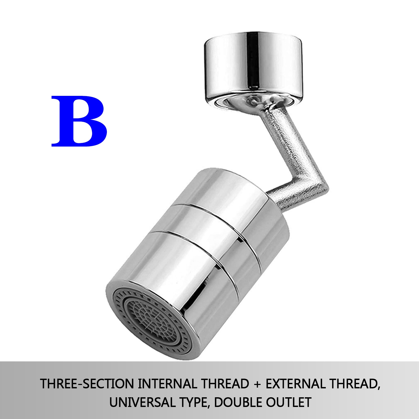 720° Splash Proof Stainless Steel Faucet Universal Basin Wash Filter Faucet Rotating Outlet Household Faucet Rust-free Non-slip