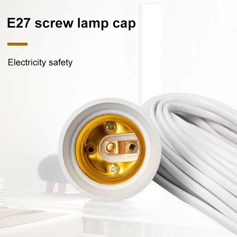 3/5/8/10m Lampvoeten Universeel Met Schakelaar Led Lamp Socket Adapter E27 Schroef lamphouder Accessoires Gereedschap Twee Stekkers Schorsing