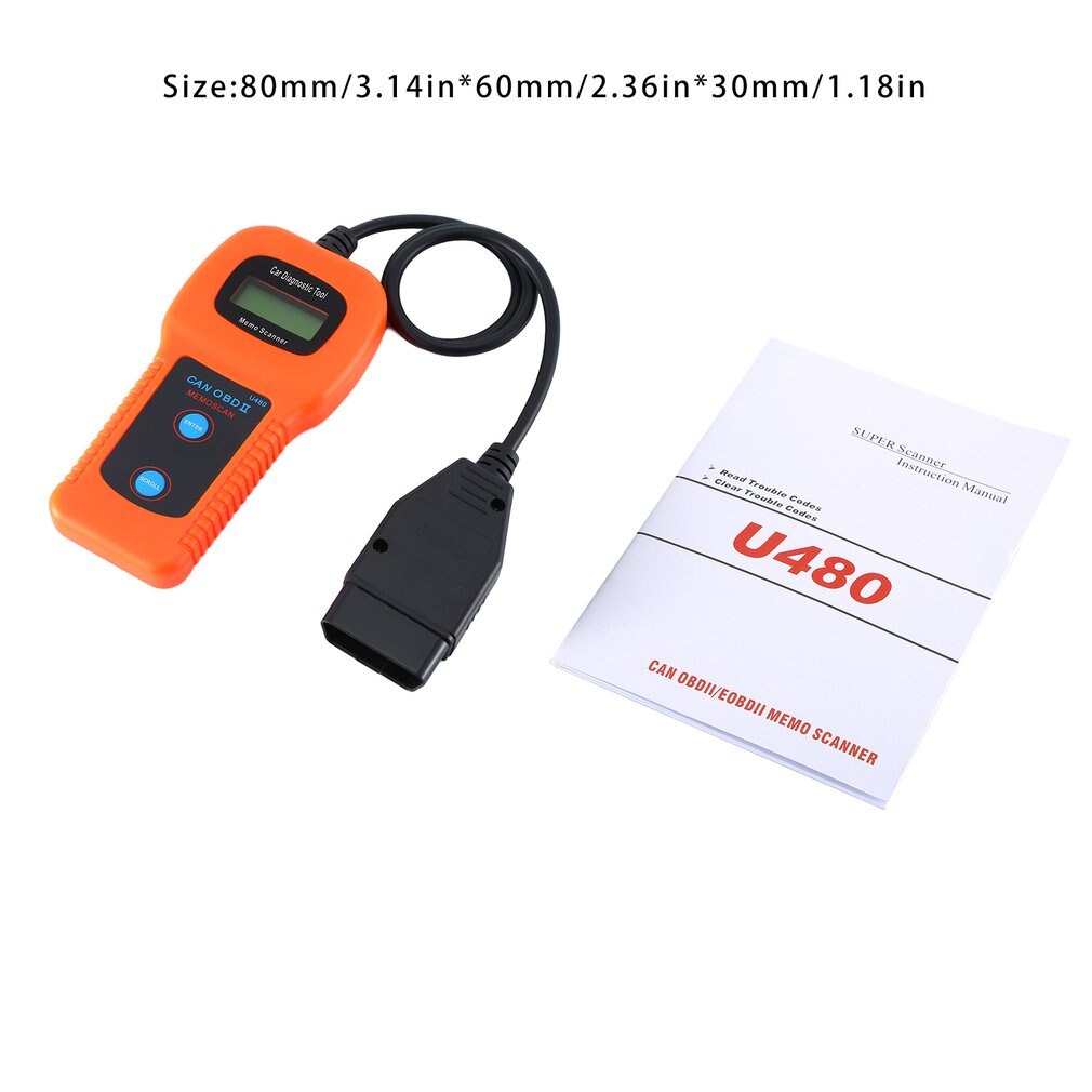 U480 Reader Tool U480 OBD2 OBDII EOBD Check Engine CAN-BUS Auto Scanner Trouble Code Reader Tool for Car