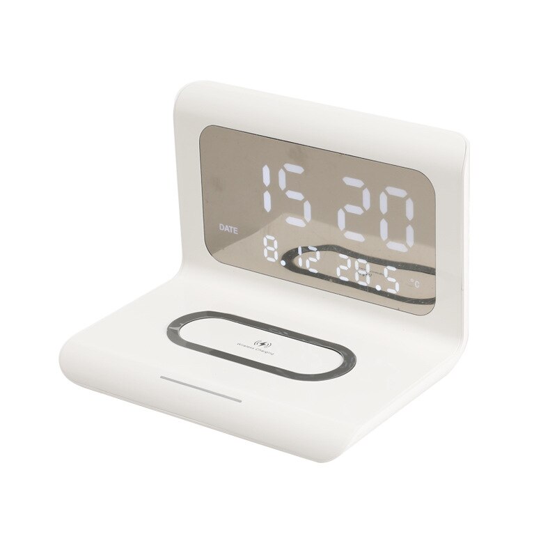 Alarm clock with Wireless Charging Function bedside Alarm Clock compatible with Iphone Huawei Samsung bedside alarm clock