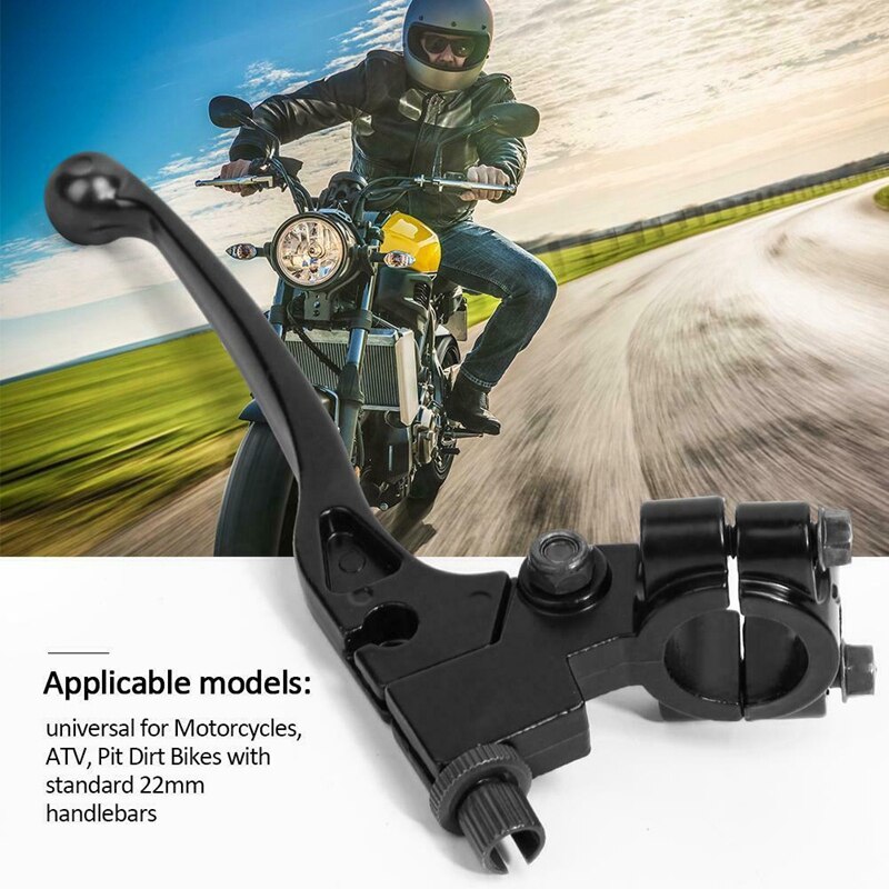 Palanca de embrague para manillar izquierdo de aluminio, 22mm, 7/8 pulgadas, para Pit Dirt Bike, motocicleta ATV, piezas de frenos de motocicleta, Plata