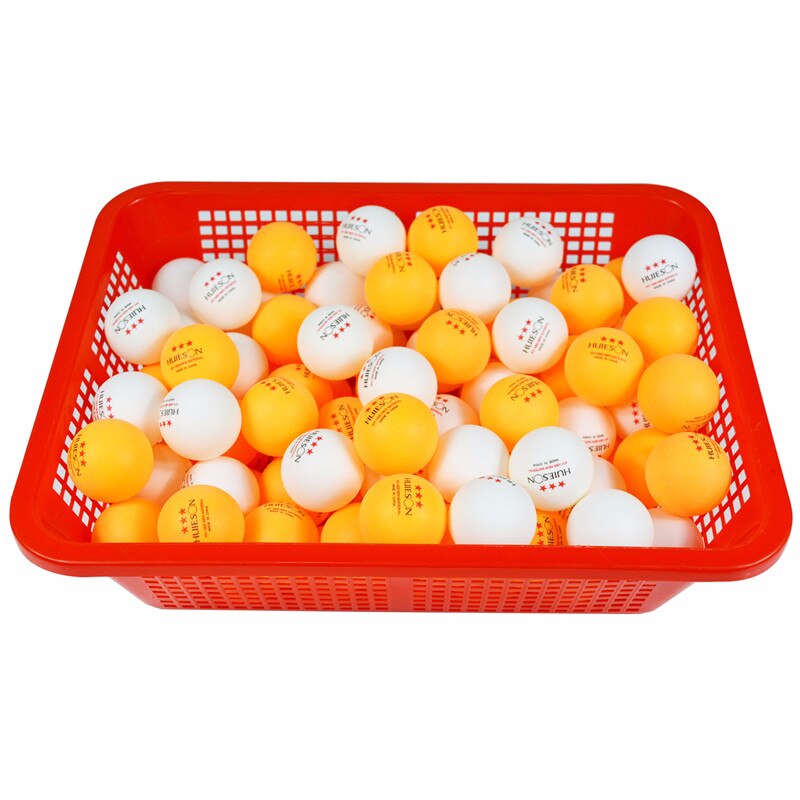 Huleson-Juego de pelotas de tenis de mesa de 3 estrellas, Material inglés, Pelotas de Ping Pong de práctica, ABS, entrenamiento, 10/50/100 Uds.