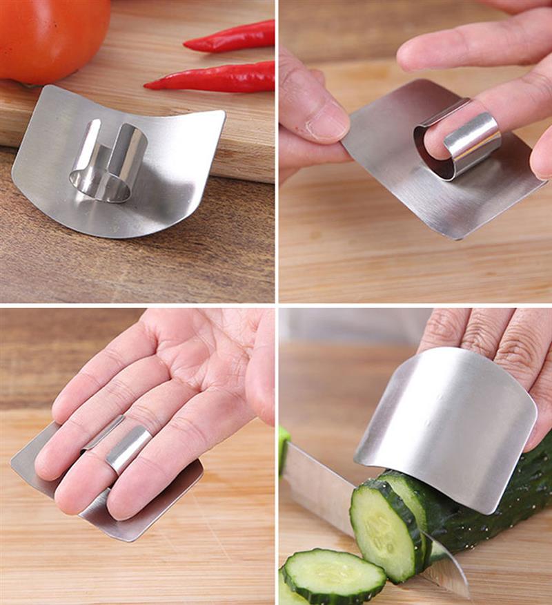 Stainless Steel Finger Guard Finger Hand Cut Hand Protector Knife Cut Finger Protection Tool Kitchen Cooking Knives Gadgets