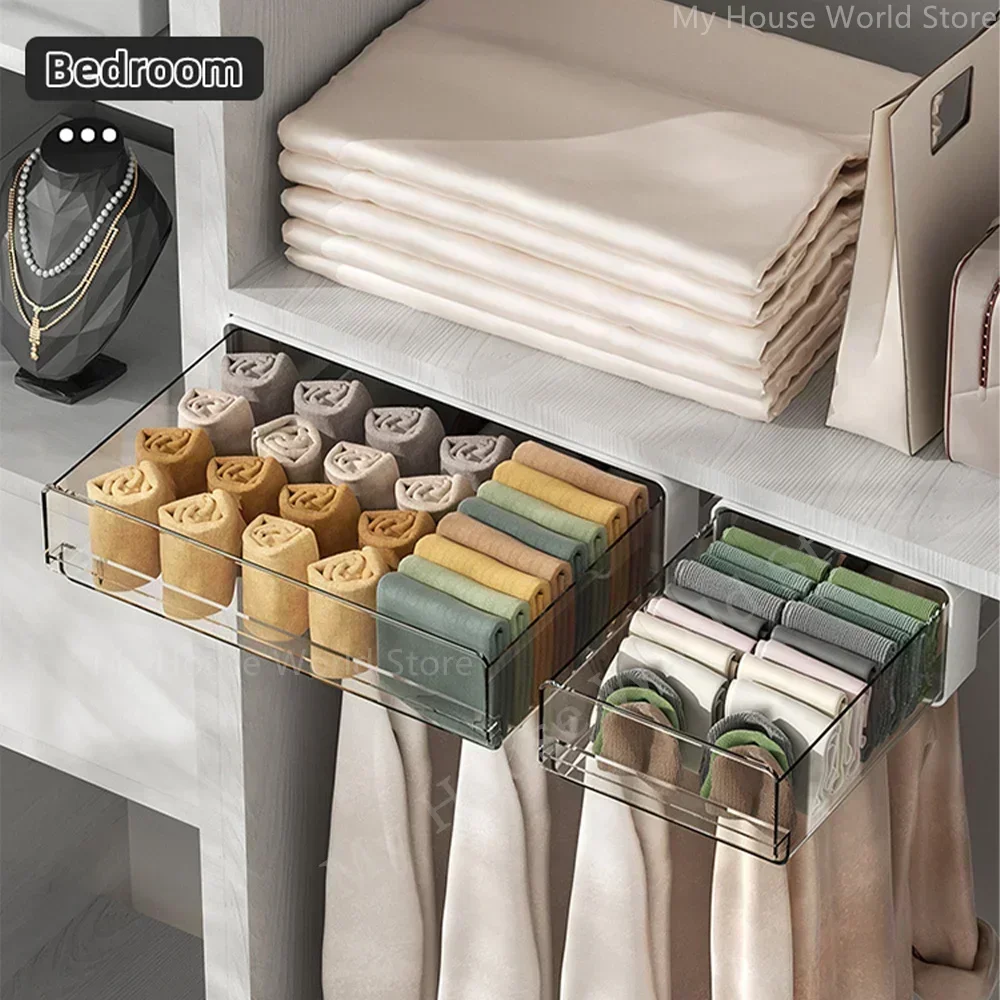 Lade opbergdoos onder tafel Verborgen zelfklevende ladetype Opbergkast Bureau Cosmetica Briefpapier Opbergrek