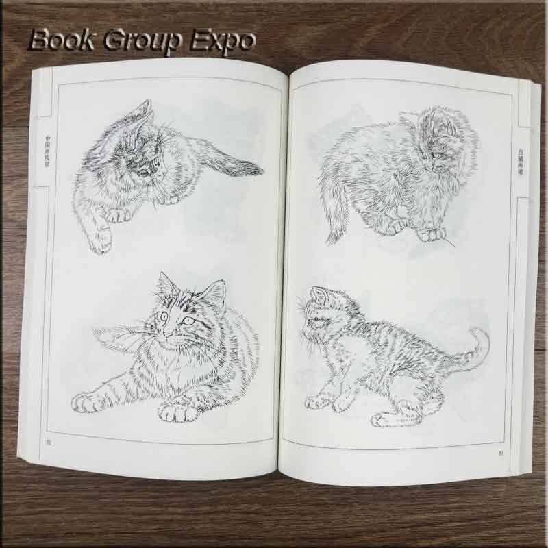 94 Pages Hundred Cats Painting Collection Art Book Coloring Book for Adults/Kids Relaxation and Anti-Stress Painting Book