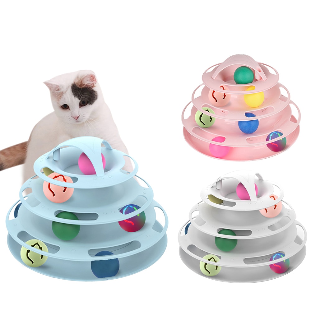 Animaux chat jouets interactif piste balle jouet chats amusant chat jeu Intelligence disque chat pour jouet balles pour Traning