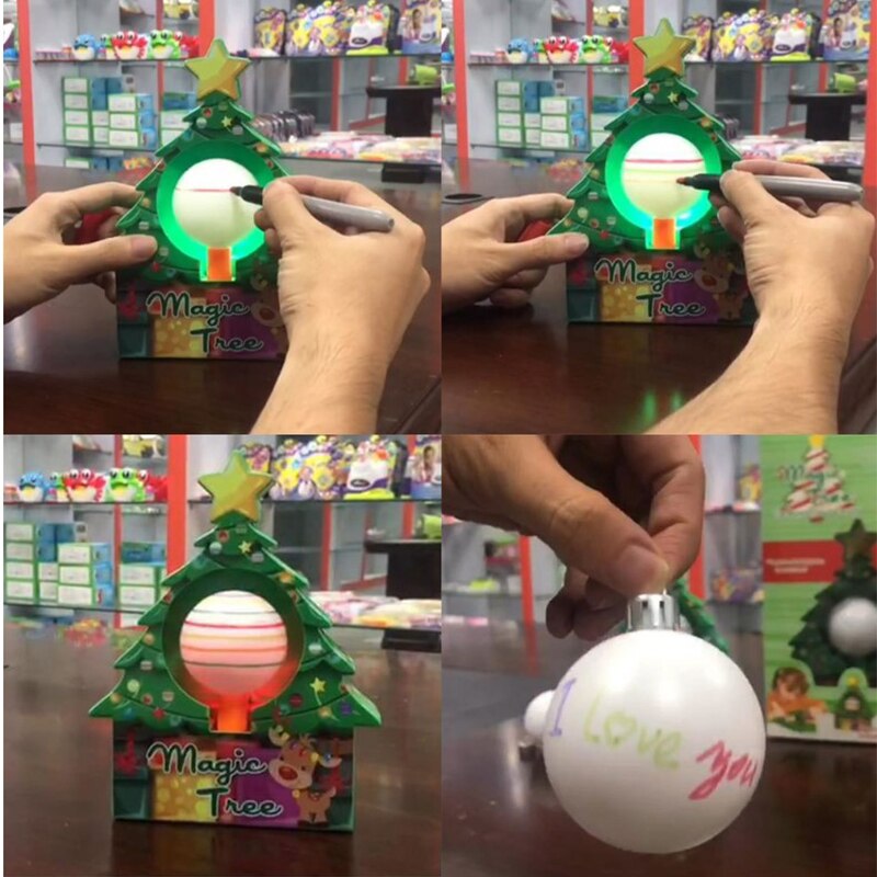 DIY Kids Drawing Toys Christmas Tree Decoration Balls Educational Craft Toy Set Home Decor Ornaments Egg Ornaments Ball