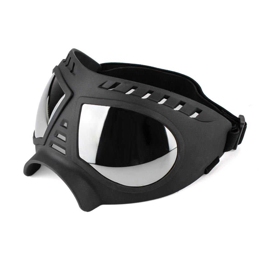 Seje hundesolbriller uv-beskyttelse vindtæt beskyttelsesbriller kæledyrsøjne slid mellemstor hund svømning skøjteløb briller: Sort ingen kasse