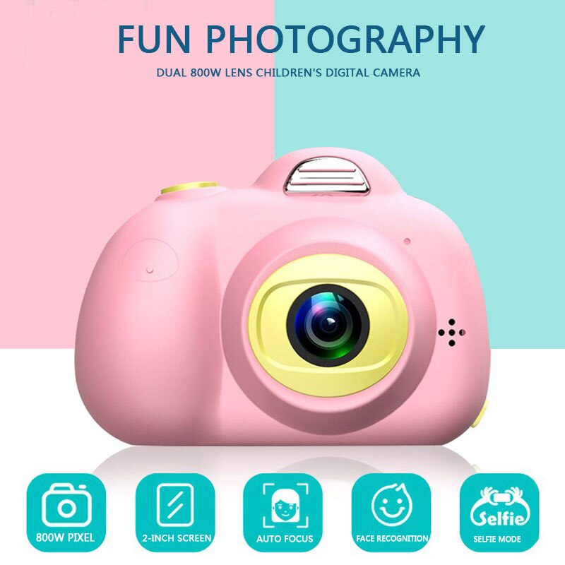 Toys Camera Mini 2.0 inch HD IPS Screen Children Kids Camera D6 1080P Video Recorder Flash Photo 12MP Camcorder For Kids