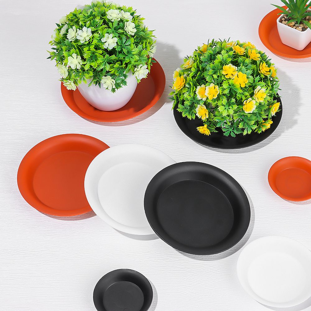 3Pcs DIY Round Durable Plant Saucer Drip Trays Plastic Tray Saucers for Indoor Outdoor Flower Pot Garden