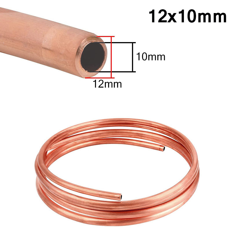 1M soft copper tube copper coil tube OD 2~8mm ID 1~6mm pure copper wire pipe air conditioning and refrigeration pipe handicrafts: Pink