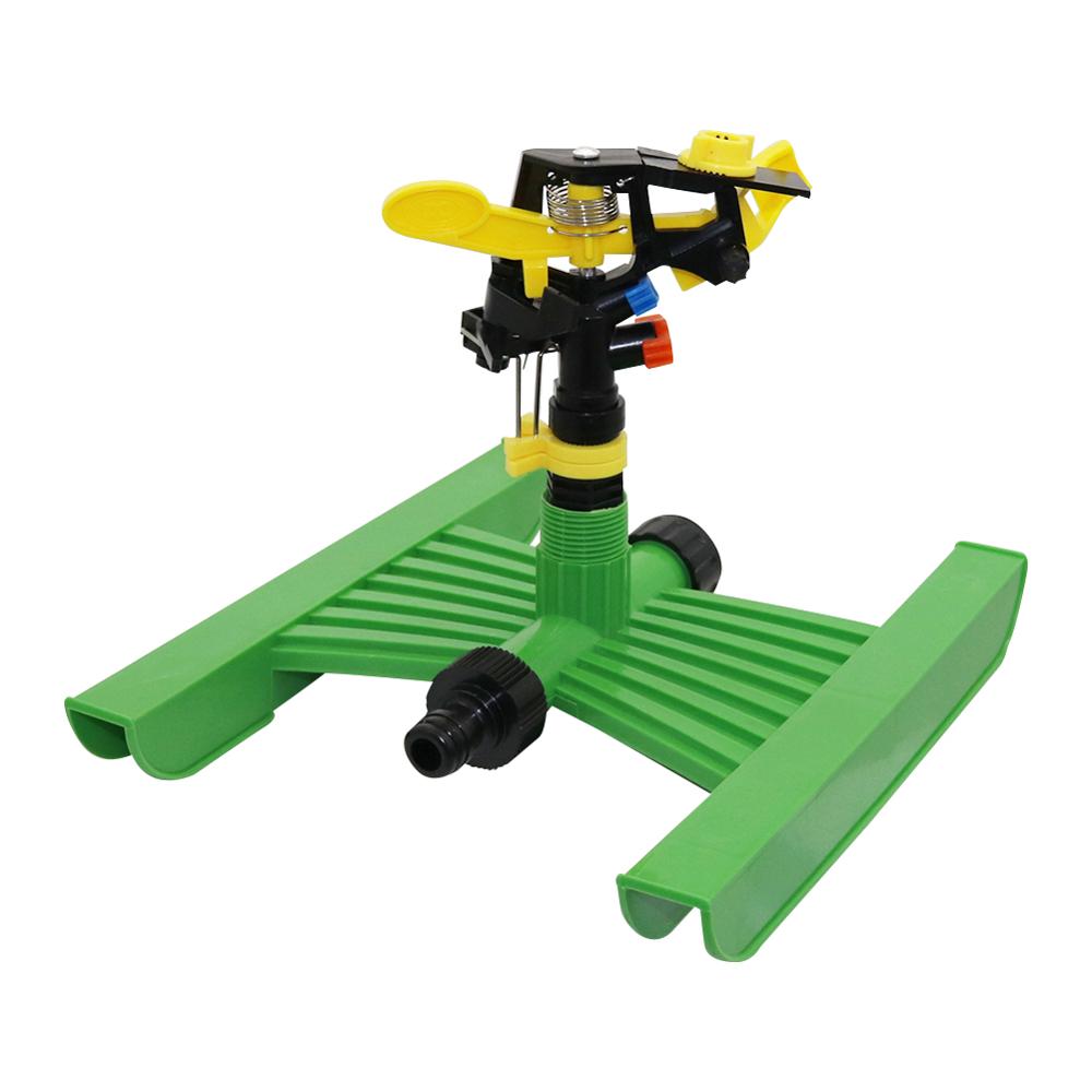1 Set Double Outlet Rocker Rotate Sprinkler With Pedestal 360 Degree Garden Landscape Lawn Agriculture Irrigation Sprinklers