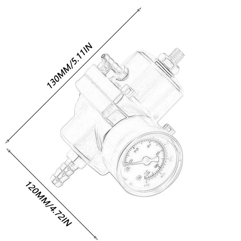 Car modified fuel pressure regulator Fuel regulating valve Petrol booster enhanced applicator with watch
