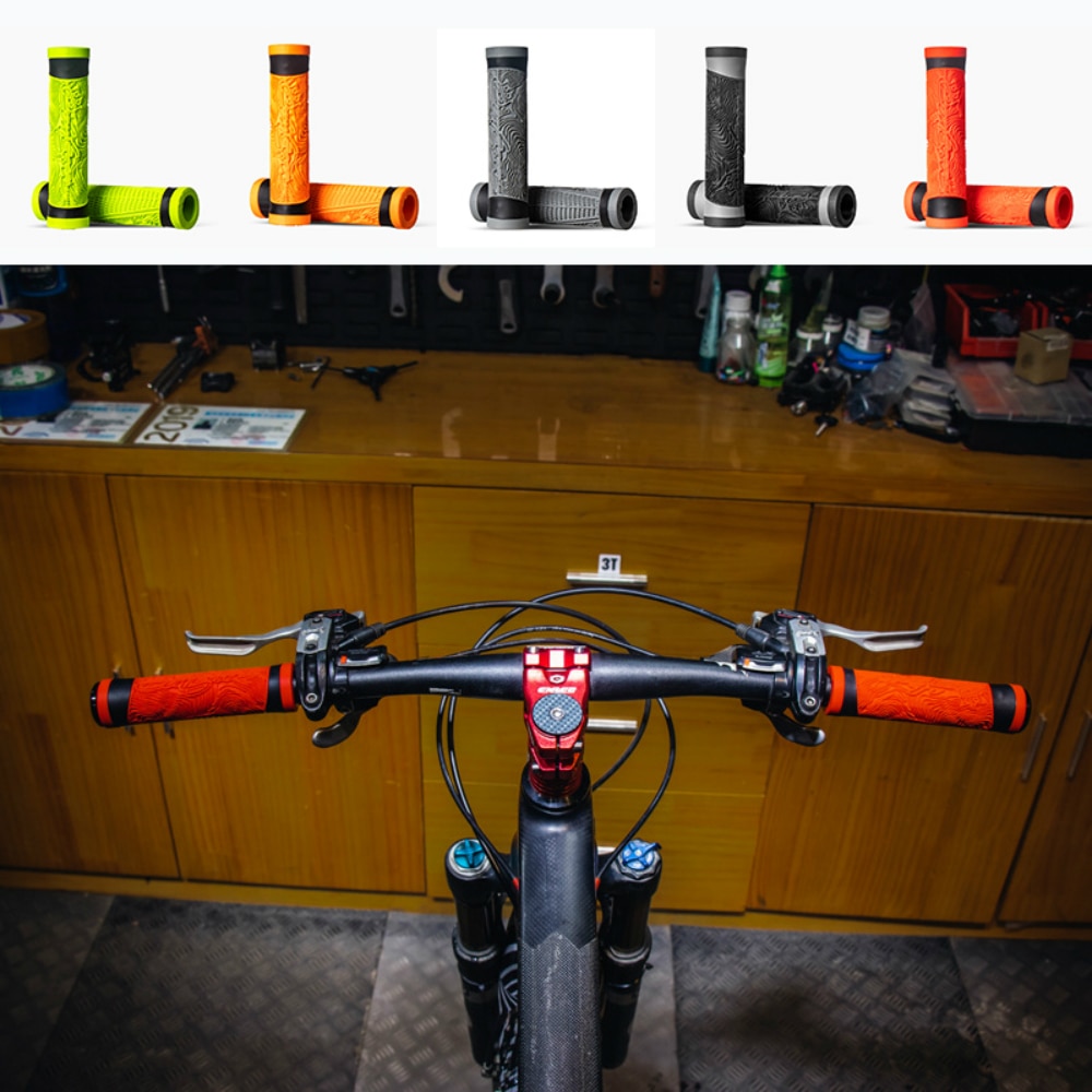 Ultralichte mtb racefiets stuurgrepen siliconen antislip schokbestendige mountainbike handgrepen 22.2mm opvouwbare fietsgrepen