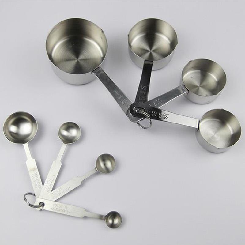 Stainless steel measuring cup kitchen measuring spoon ladle baking tea coffee kitchen accessories measuring set MJ1110: C1