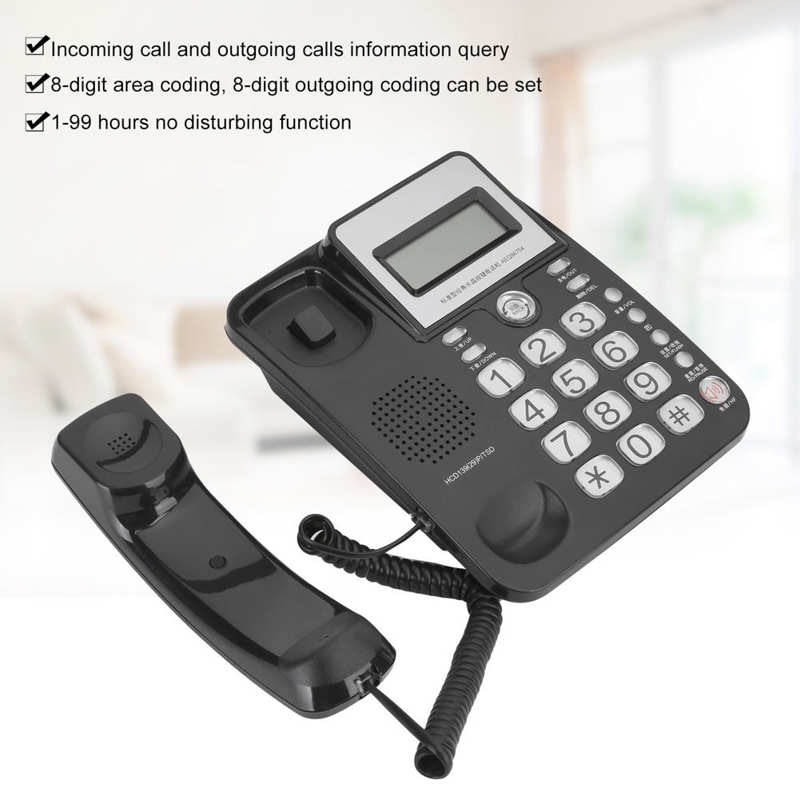 AEQ96754 Large Button Desk Phone ID Caller Single Wired Corded Telephone for Home Office Large Button Desk Phone
