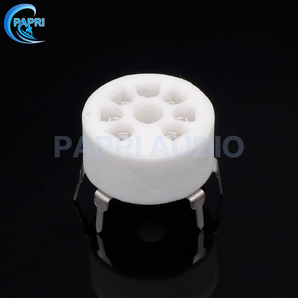 PAPRI 10PCS PCB Mount B7G Silver Plated 7pin Bottom Chassis Mount Tube Socket For 6Z4/EC92/EAA91