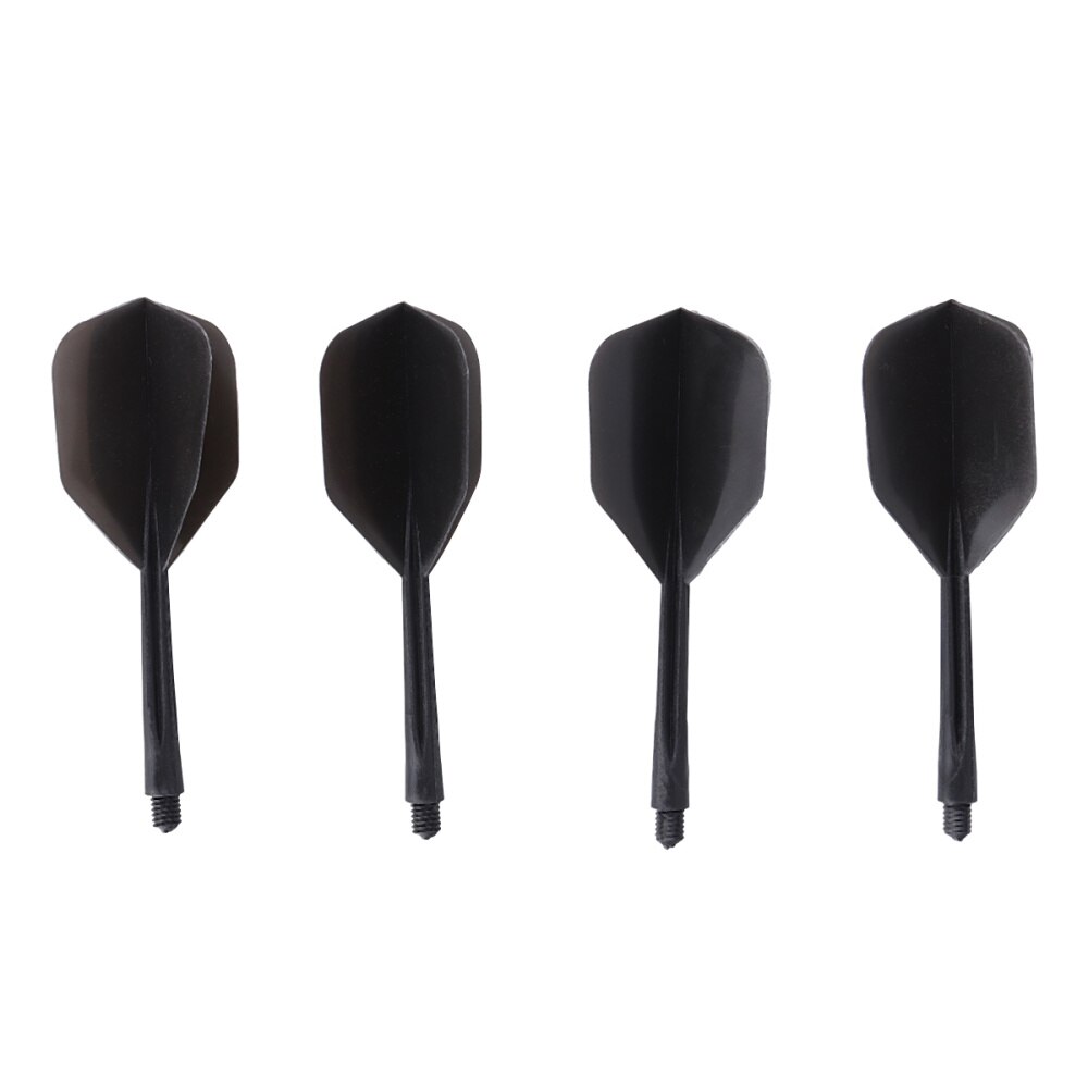 6 Pcs Transparent Fine Thread Dart Flights Darts Accessory Outdoor and Indoor Sports Dart Tail (Red, Black, Blue, Purple,: Black