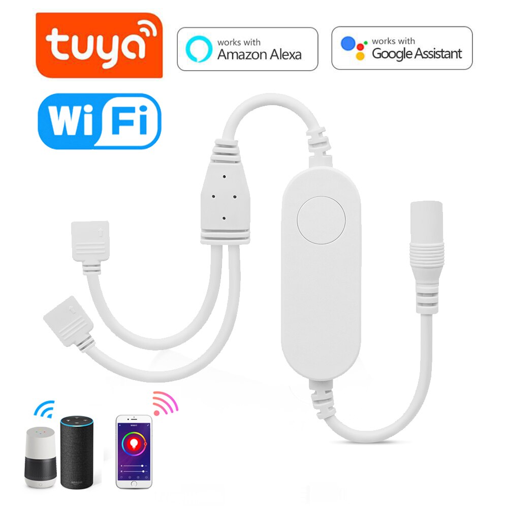 Tuya Smart Home 4Pin Led Strip Rgb Wifi Controller Smart Leven 5-24V Led Controller Voor Led Strip werken Met Alexa Google Thuis