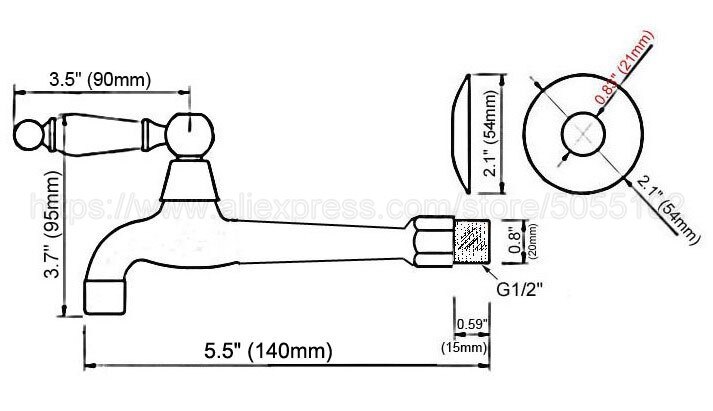 Bathroom Single Handle Cold Copper Faucet for Washing Machine Black Wall Mounted Brass Faucet For Mop Pool zav336