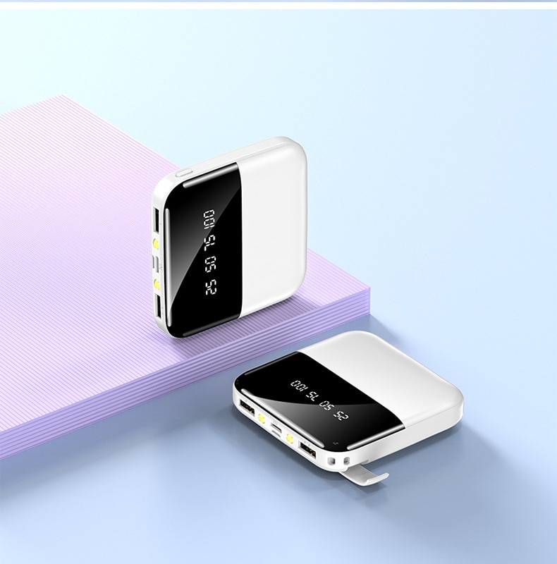 Snelle oplader 20000 mah mini powerbank smartphones 2 usb lcd type c powerbank draagbare oplader voor xiaomi iphone powerbank