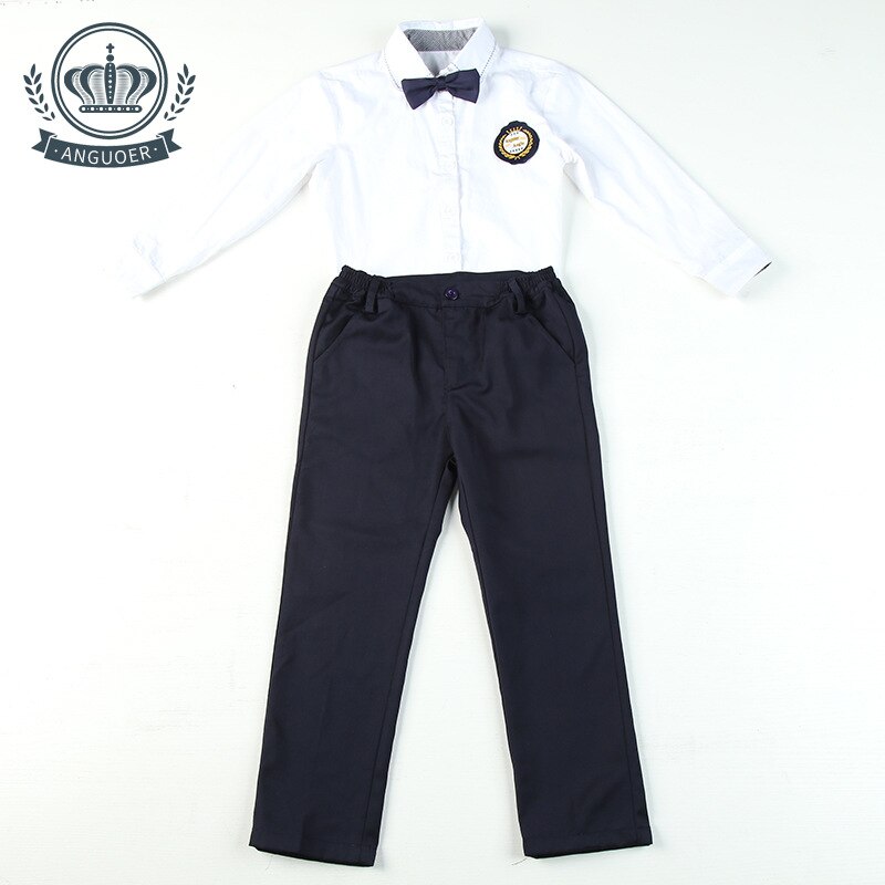 Kids School Uniforms Children Cotton School Wear Long Sleeve Clothes Students Summer Kindergarten Uniforms Suit 2pcs D-0598