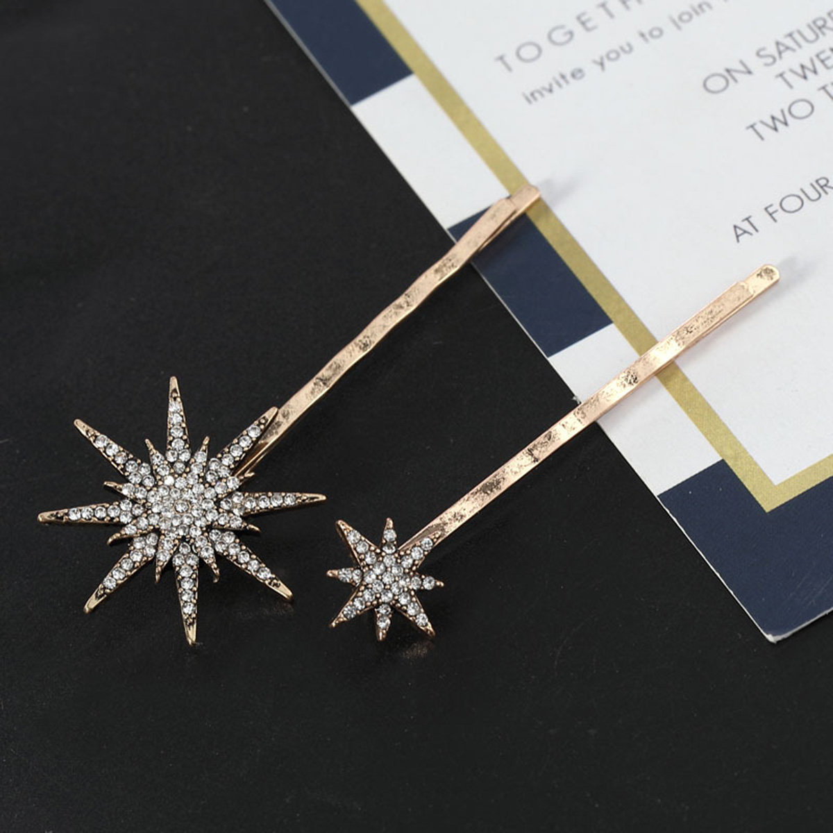 18 unids/set, horquilla de pelo con diamantes de imitación de Luna y Estrella, horquilla para el pelo, accesorios para el cabello para novia, diademas para mujer, de joyería para boda