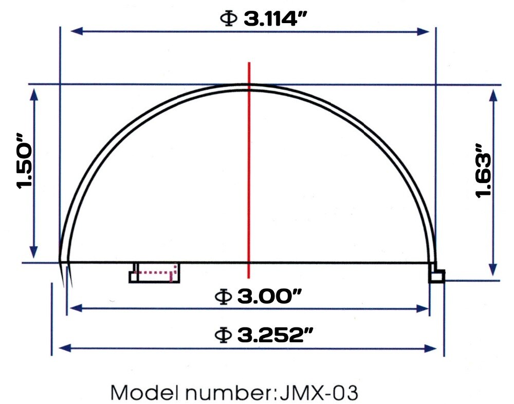 JMX 3 cal akrylowa obudowa wewnętrzna/zewnętrzna obudowa przezroczysta obudowa kamery kopułkowa kamera bezpieczeństwa obudowa