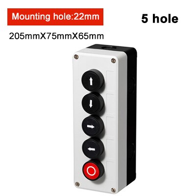 Arrow symbol indicates start and stop self-reset Momentary Waterproof button box switch emergency stop industrial control box: 5