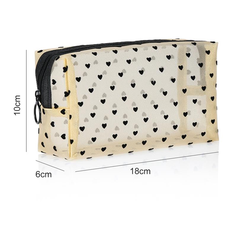 Coofit-Bolsa de maquillaje de malla transparente, organizador de cosméticos de gran capacidad, para exteriores, 1 unidad: 11