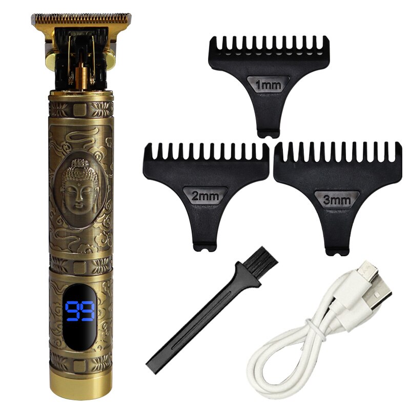 Hair Trimmer for men's shaver USB charging Electric hair cutting machine T9 rechargeable beard trimmer LCD Hair clipper