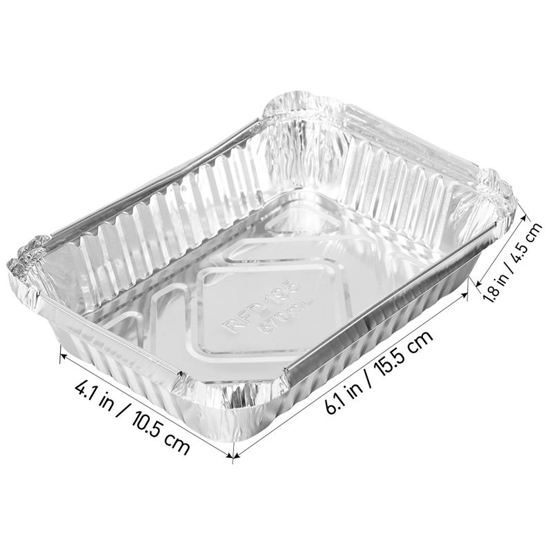 10/30pcs 570ml Disposable BBQ Drip Pan Tray Aluminum Foil Tin Liners For Grease Catch Pans Replacement Liner Trays Without Cover: 30pcs B