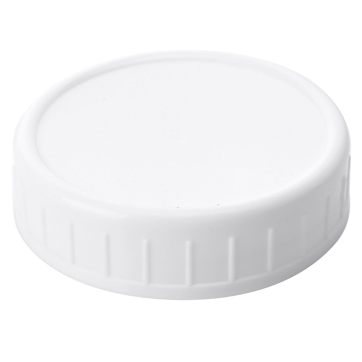 US/UK STOCK Mason Jar Lids Unlined Ribbed Plastic Cup Lid for Regular Mouth Mason Cannings Leakproof Storage Bottle Caps Cover