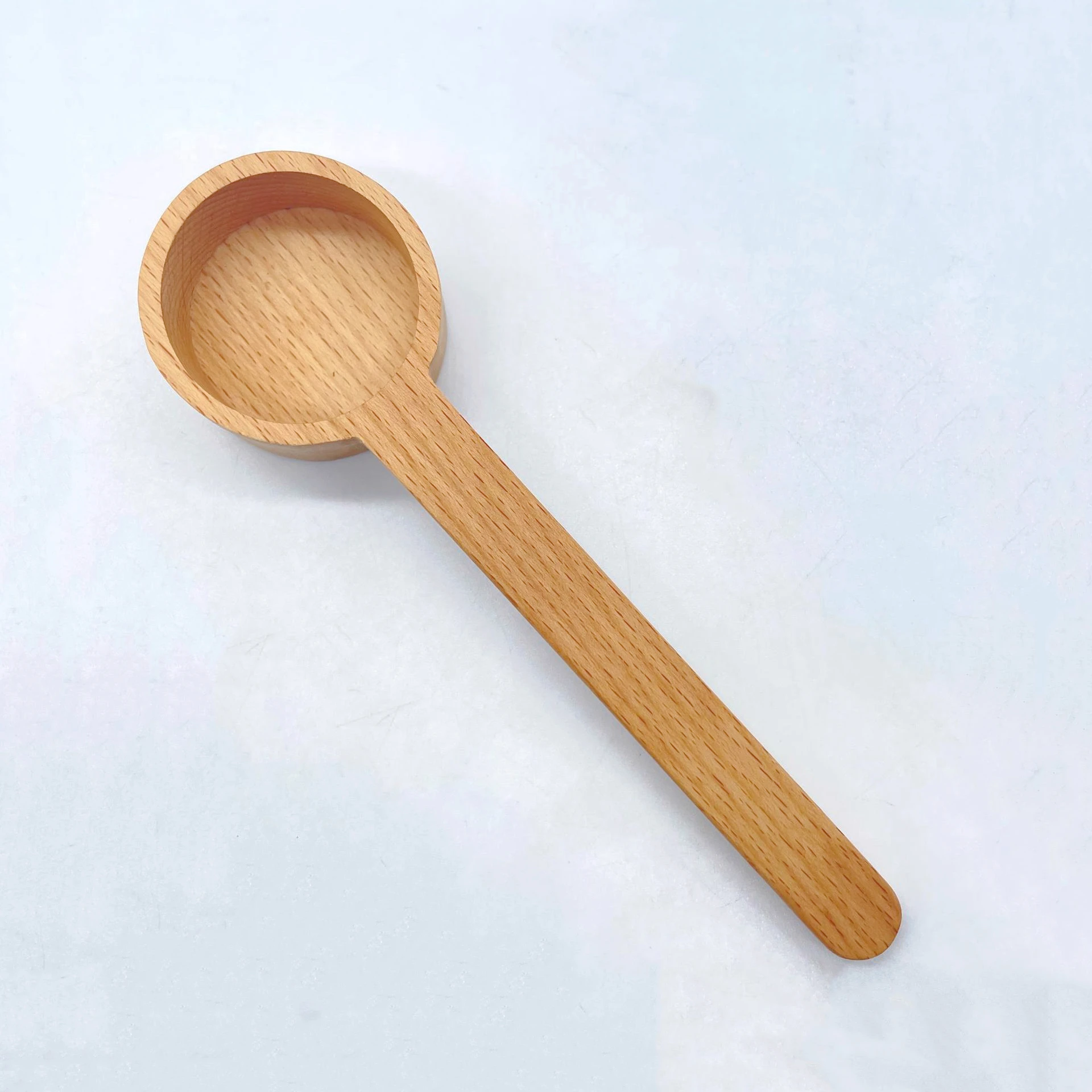 Juego de cucharas medidoras de madera para el hogar, herramientas de medición para cocina, té, café, azúcar, especias: Amarillo claro