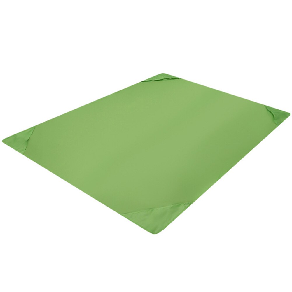 100/150/200cm ensfarvet vandtæt udendørs picnic campingmåtte strandtæppe: Grøn / 145 x 100cm