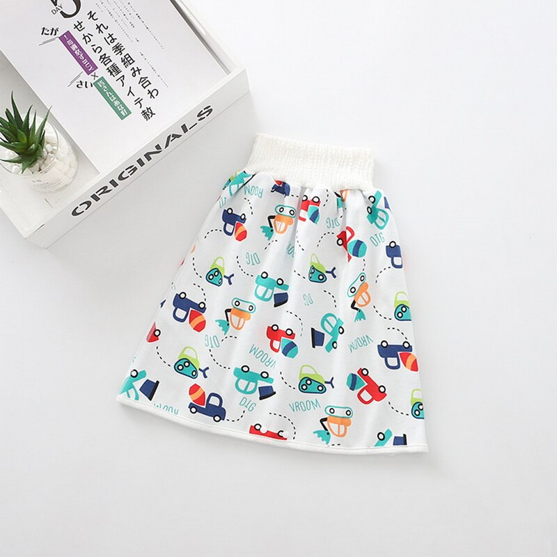 Imperméable à l'eau couche-culotte couche-culotte urine jupes coton pantalon d'entraînement pour bébé bébé garçon fille lit de couchage vêtements pot formation: 3 / L