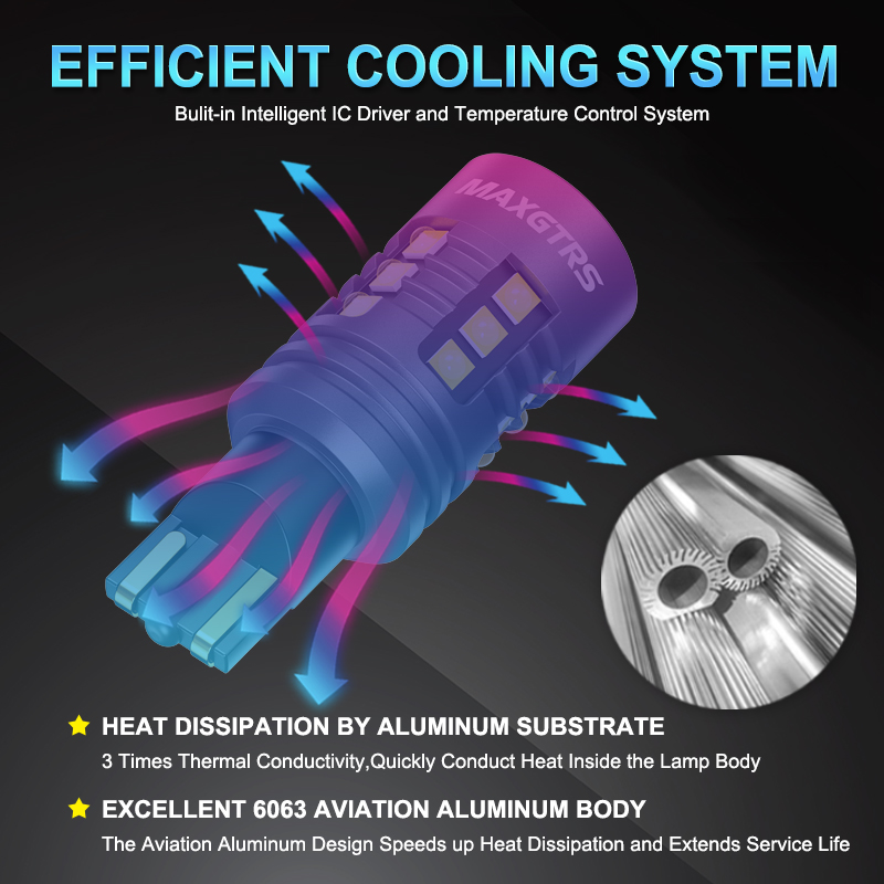 2x 3000lm  t15 t16 stk . canbus, 2 stk. led-baklygter,  w16w stk. baklygter, hvid, rød, orange, gul, rav, superklar, høj effekt