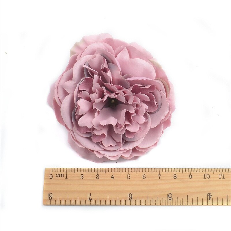 10 stk 8cm kunstig blomst silke pæon blomsterhoved til bryllupsfest hjemmedekoration diy blomst vægboks scrapbog håndværk