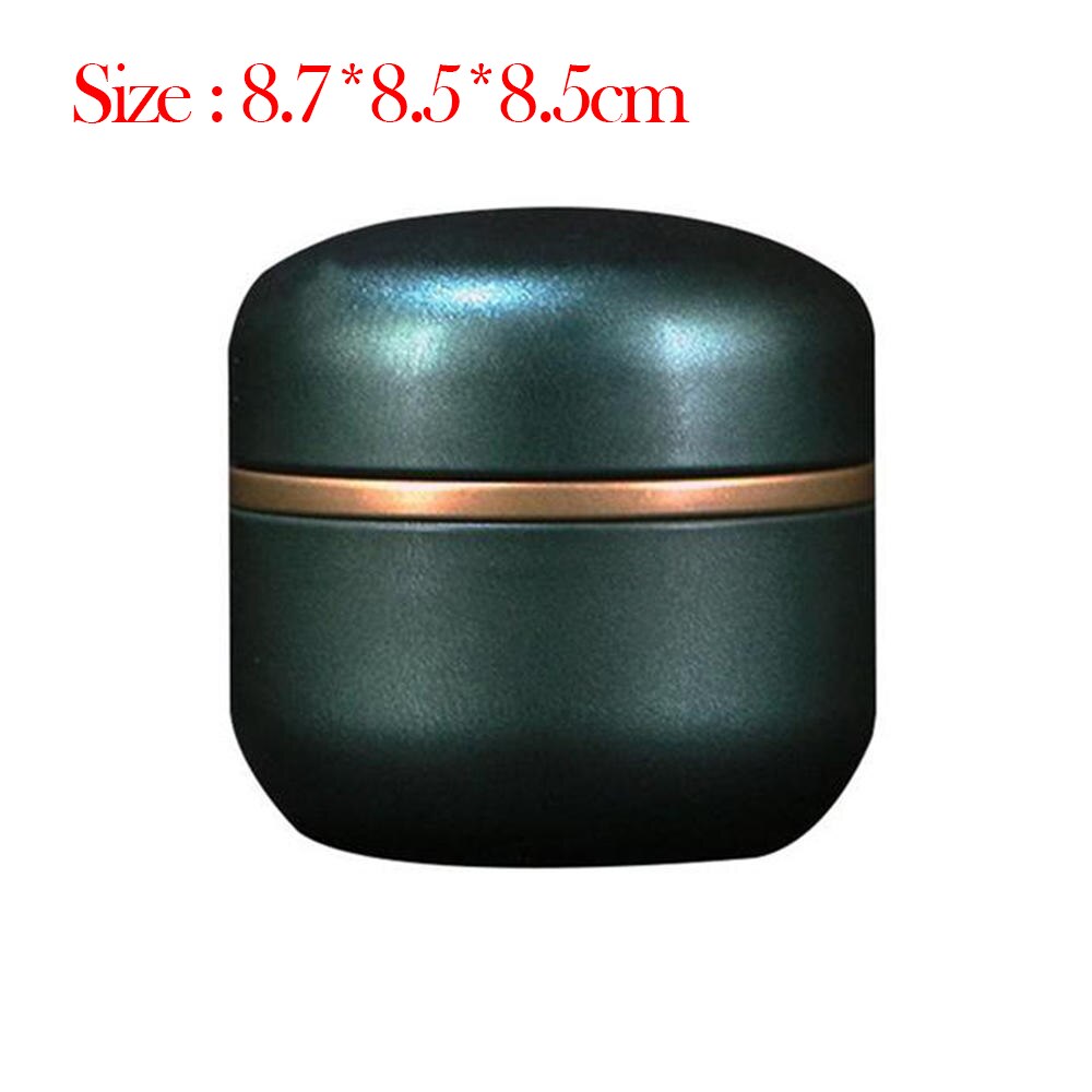 Mini Tea Tin Storage Metal Box Small Iron pot sealed pot for Coffee Tea Candy Storage Case Van Gogh Painting Container Cans: Style E3