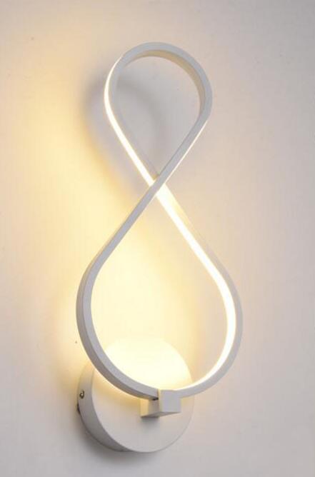Moderne led væglampe lampada soveværelse ved siden af væglampe hjem indendørs dekoration belysning korridor aluminium væglampe  ac90-260v: B hvid krop / Kølig hvid (5500-7000k)