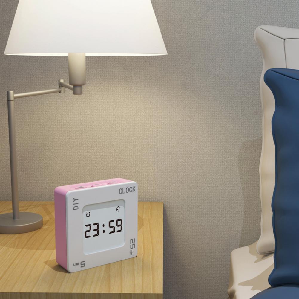 Temporizador de gestión del tiempo, alarma pequeña de tamaño pequeño, práctica, bricolaje, amplia aplicación para la Oficina